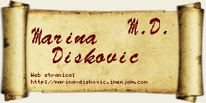 Marina Dišković vizit kartica